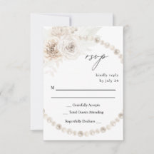Pérolas & Floral Branco sem Opção de Refeição RSVP