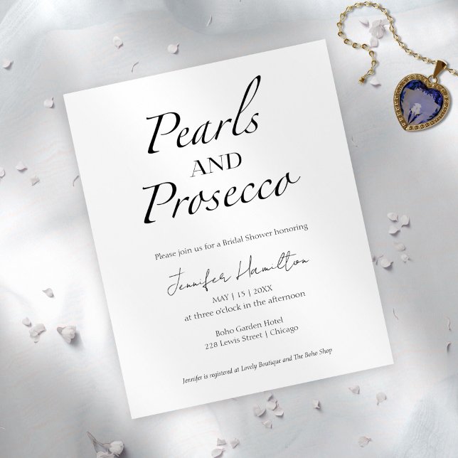 Pérolas Pretas e Brancas e Chá de panela Prosecco (Criador carregado)