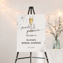 Pérolas & Prosecco Boas-vindas Elegantes para Chá 
