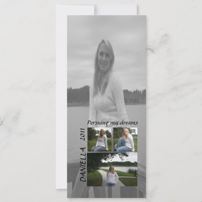 Perseguir meu cartão com fotos de graduação de son (Frente)