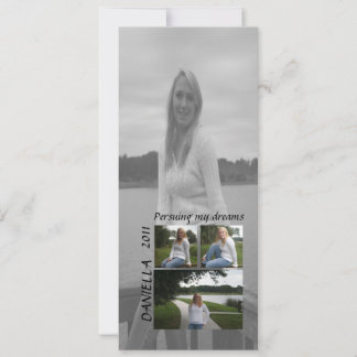 Perseguir meu cartão com fotos de graduação de son