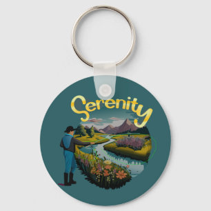 Perseguir Truta Em Chaveiro De Stream De Montanha