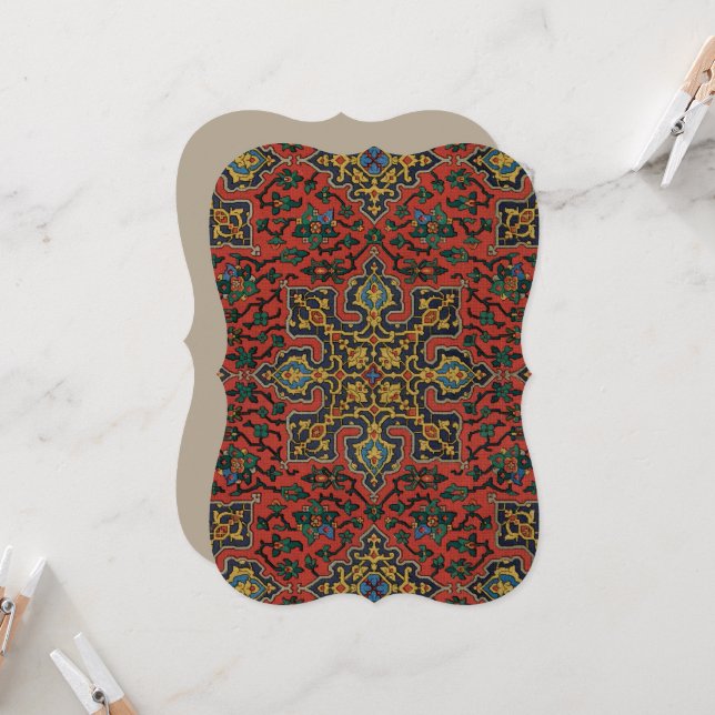 Pérsia Rug Carpet Red Blue Classic (Frente/Verso In Situ)