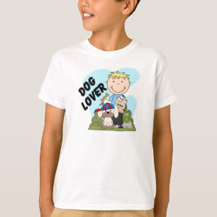 Persiga camisas e presentes louros do menino T do