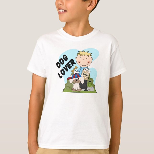 Persiga camisas e presentes louros do menino T do (Frente)