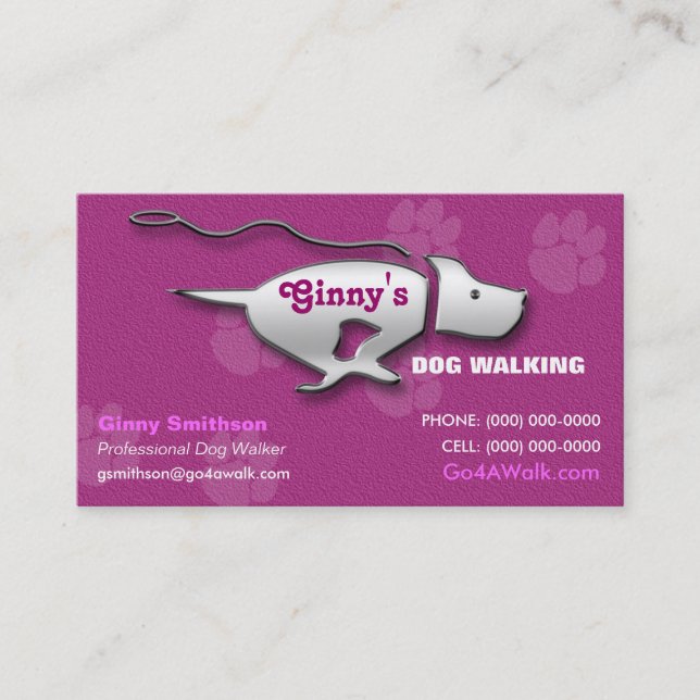 Persiga o cartão de visita do baby-sitter de /Pet (Frente)