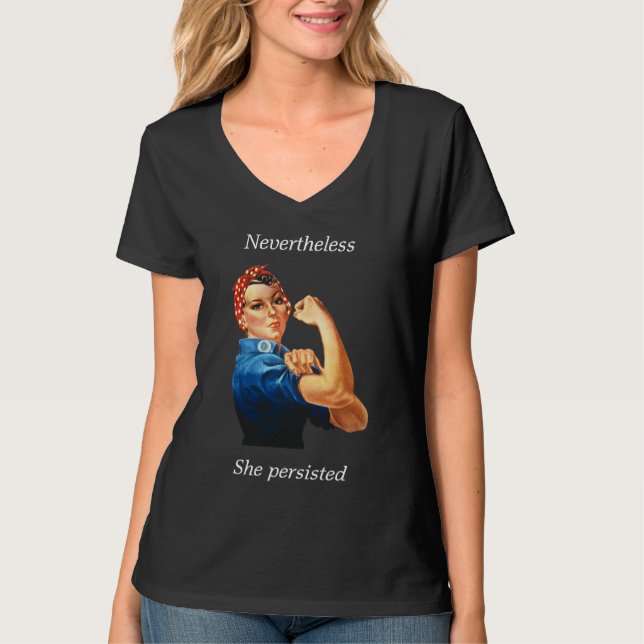 "Persistiu" camisa do V-pescoço - mulheres (Frente)