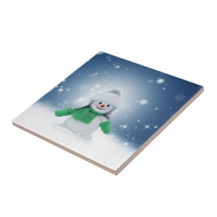 Personagem adorável de boneco de neve de Natal do