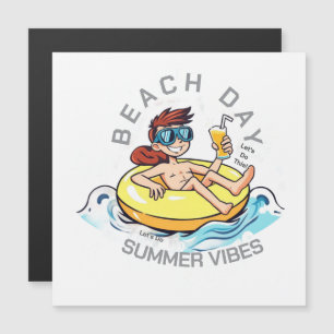 Personagem de Desenho Animado de Dia de Praia em B