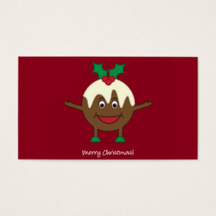 Personagem de desenho animado de pudim de Natal