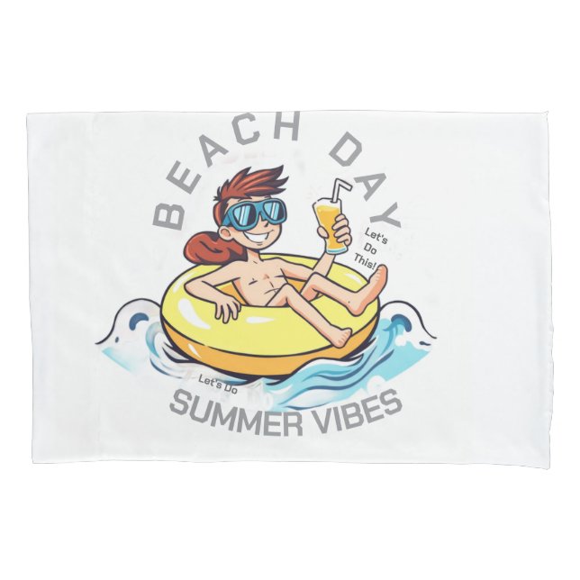 Personagem de desenho animado no Dia da Praia no A (Frente)