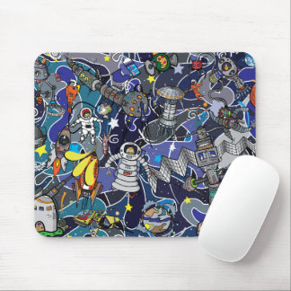 Personagens Coloridos de Arte no Mouse Pad com Des