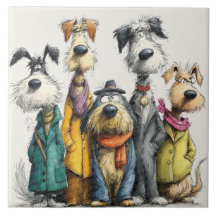 Personagens de cães fofos