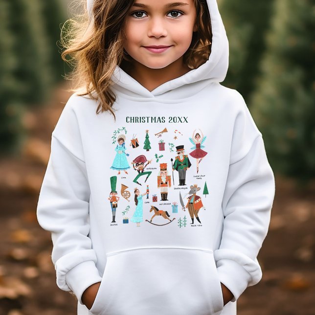 Personagens do Ballet do Quebra-Nozes Natal (Nutcracker Ballet characters Christmas Hoodie)