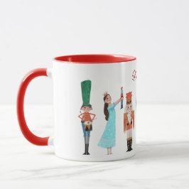 Personagens do ballet Quebra-Nozes caneca de Natal