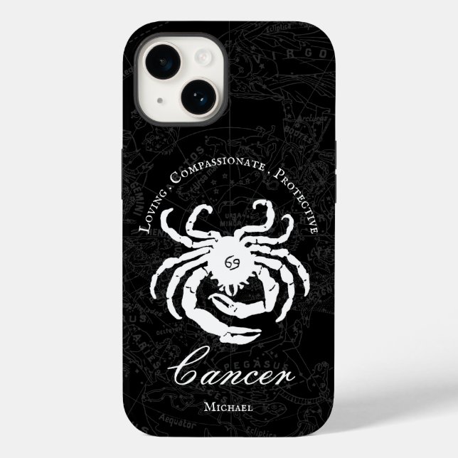 Personalidade da Astrologia Zodiac do Cancer Negro (Verso)