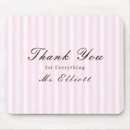 Personalised Thank You Teacher Mouse Pad Pink Mist