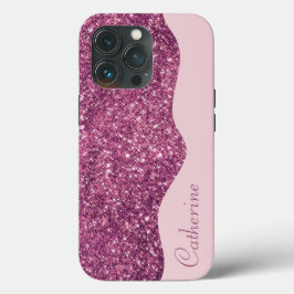 Personalização de Glitter Roxo de Caligrafia Elega