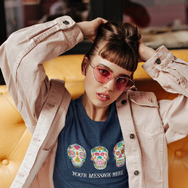 Personalização de Sugar Skulls Dia De Los Muertos