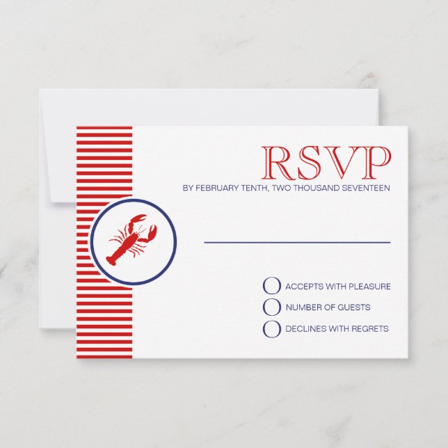 Personalização do Tema Náutico de Casamento RSVP L (Frente)