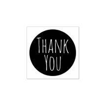 Personalização Simples Obrigado Carimbo De Borrach