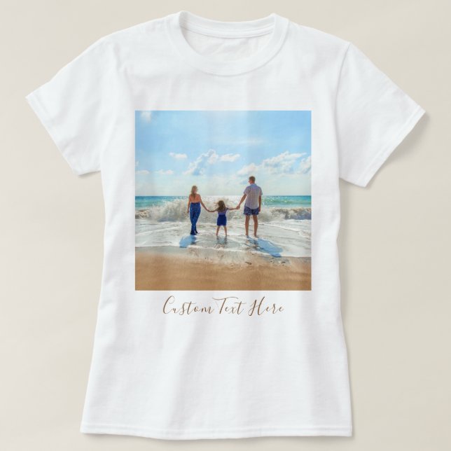 Personalizada Personalizada Sua Camisa Fotográfica (Frente do Design)