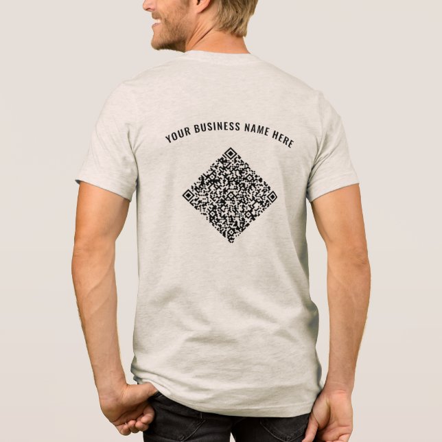 Personalizada sua camisa de código QR com texto pe (Verso)