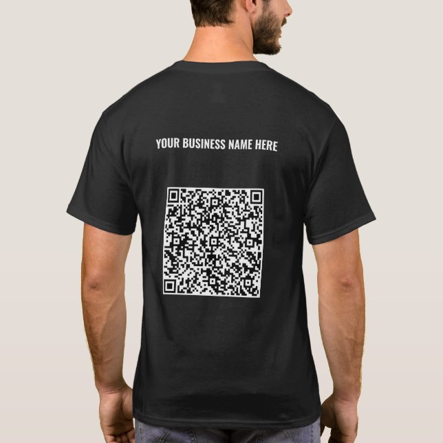 Personalizada sua camisa de código QR com texto pe (Verso)