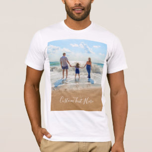 Personalizada sua camisa fotográfica com texto per
