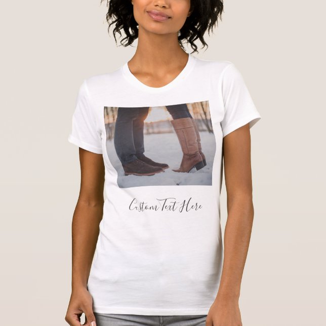 Personalizada sua camisa fotográfica com texto per (Frente)