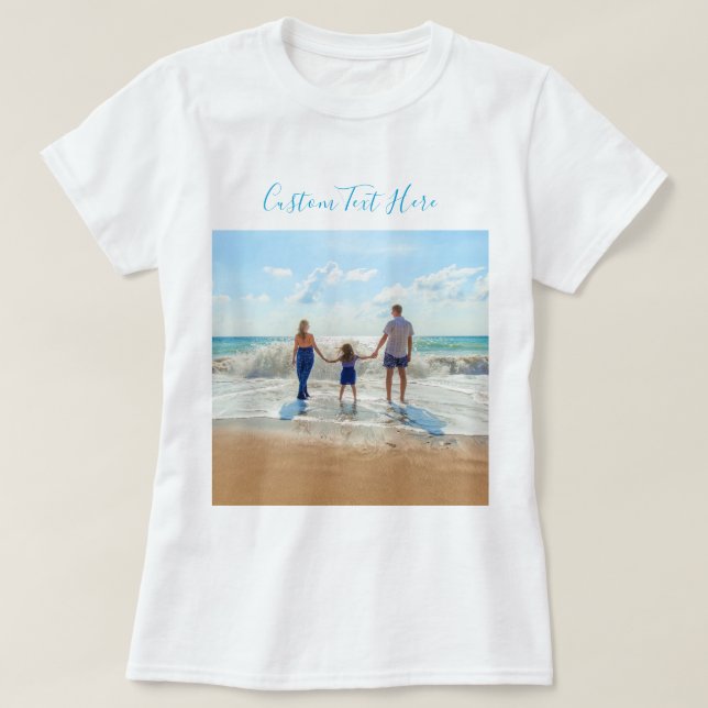 Personalizada sua camisa fotográfica com texto per (Frente do Design)