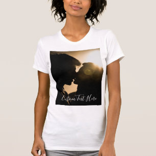 Personalizada sua camisa fotográfica com texto per