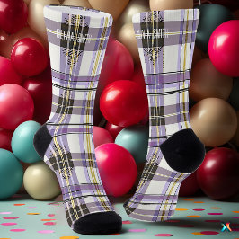 Personalizada Xadrez de Tartan Roxo e Amarelo Pers