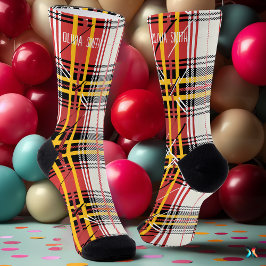 Personalizada Xadrez de Tartan Vermelho e Amarelo