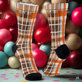 Personalizada Xadrez Laranja Personalizada e Tarta