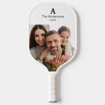 Personalizado 2 Fotos com Monograma e Nome da Famí
