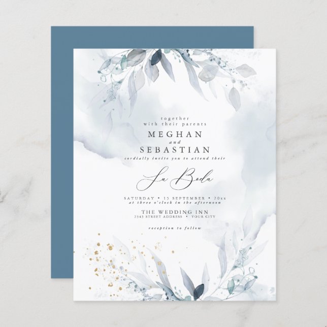 Personalizado 2 Isaac Ruth Orçamento Dusty Blue Wa (Frente/Verso)