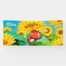 Personalizado 6' x 2,5' sonolento Ladybug vinil Ba