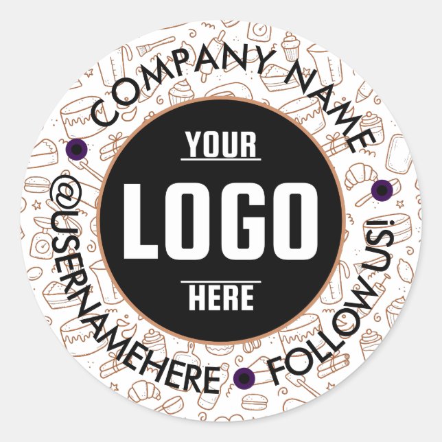 Personalizado Adesivo de Vinil Redondo 3x3" à Prov (Frente)