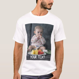 Personalizado. Adicionar Foto e Texto. Camiseta Pe