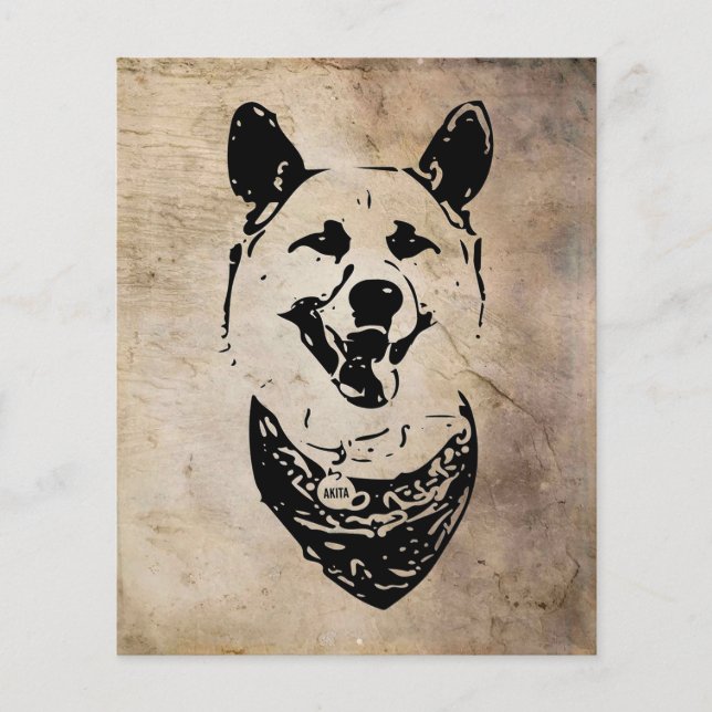 Personalizado Akita | Cartão de aniversário para c (Frente)