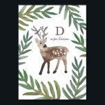 Personalizado | Amado Impressão de Arte Profunda<br><div class="desc">Pintura rústica personalizada,  querida e folhagem,  projetada por Shelby Allison.</div>