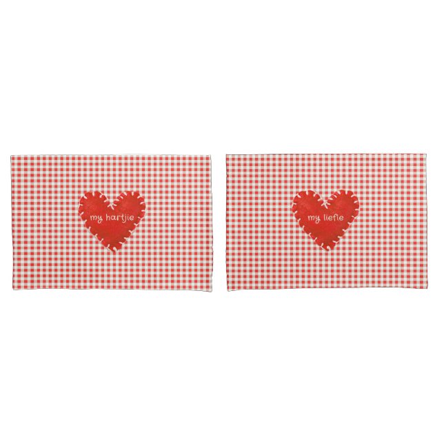 Personalizado Applique Hearts Gingham Daisies (Frente - conjunto)