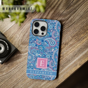 Personalizado Azul Brilhante Branco Rosa Padrão Pa