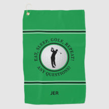 Personalizado Bola de Golfe Verde Monograma Divert