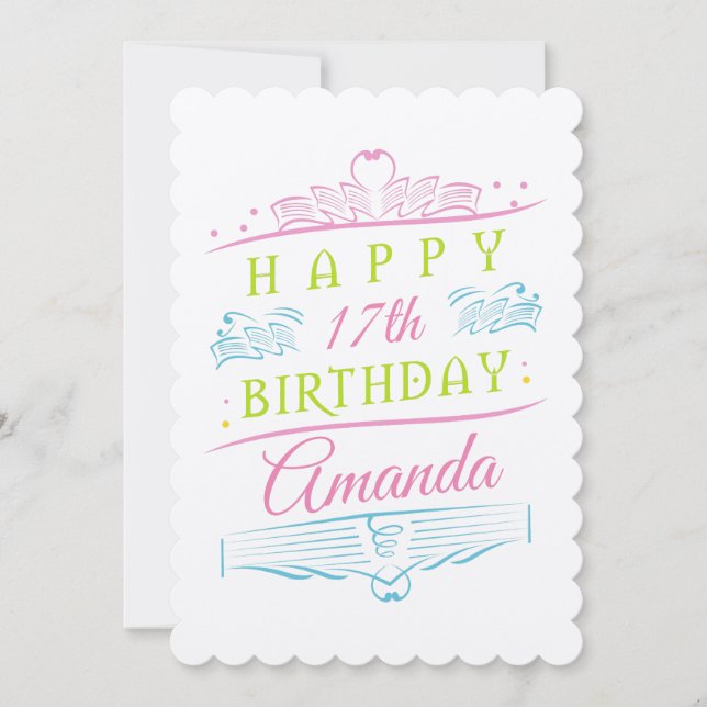 Personalizado - Cartão de Aniversário (Frente)