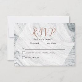 Personalizado, Casamento, RSVP Marble, Chic