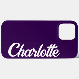 Personalizado Clássico Elegante Monograma Roxo Esc