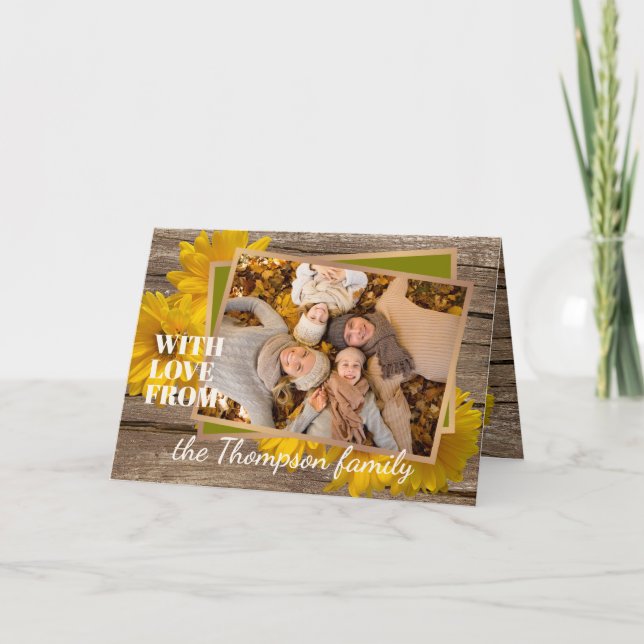 Personalizado Com Amor Por Cartão De Férias De Açã (Frente)