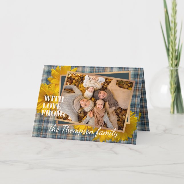 Personalizado Com Amor Por Cartão De Férias De Açã (Frente)